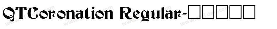 QTCoronation Regular字体转换